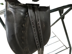 Black 17 in Used Stubben Scandica DL Dressage Saddle set & Bundle