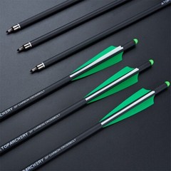 Hunting 20 inch Archery Carbon Crossbow Bolts Half Moon Nock OD 8.8mm Arrows