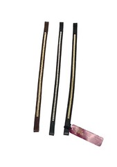New Leather Clincher Browband Black or Havana Brass or Nickel 15″ 17″