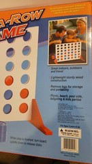 Giant 4 In A Row Game Wood Board – white with blue and red discs 21.75″ x 14.75″