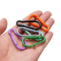 10 PCS Aluminum Carabiner D Shape Spring Clip Snap Key Hook Keychain Buckle