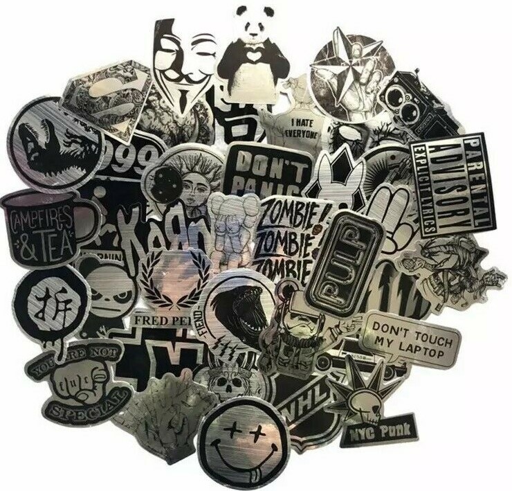 20pcs Random Metallic Stickers Finish Vinyl Decals Shine Unique Buy 2 Get 1 Free