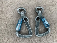1-TruBlue Carabiner TRU-LOCK Forged Aluminum w/Swivel Base Climbing AG#MLTS SHLF