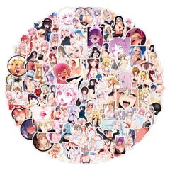 100 Pack Anime Girls Sexy Waifu Woman Stickers Hentai Bomb Laptop Dope Decals