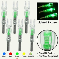 LED Lighted Nocks 6.2mm Shooting Archery For Compound Bow Hunting Arrow Nocks