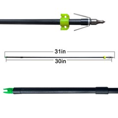 6pcs 30″ Arrows Bowfishing with Steel Replaceable Torpedo Tip Fish Broadheads