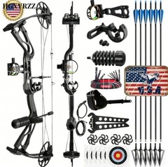 Archery Carbon Arrows Sight Release Set 70lb 320FPS Compound Bow Speed Hunting