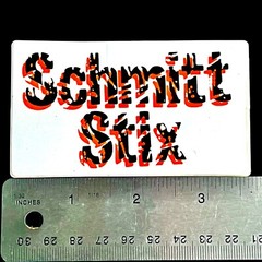 Vintage 1980’s Schmitt Stix Skateboards Sticker DayGlow Orange & Black