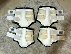 Dressage Sport Boot (DSB) Set of 4 White w/ Black Lining Small/Medium