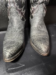 Dan Post Black Western Cowboy Equestrian Boots Made in USA Men’s Classic Style