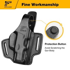 OWB Leather Holster for Glock 17 19 19X 22 23 45, Taurus G2C/G3C, Sig P320 Co…