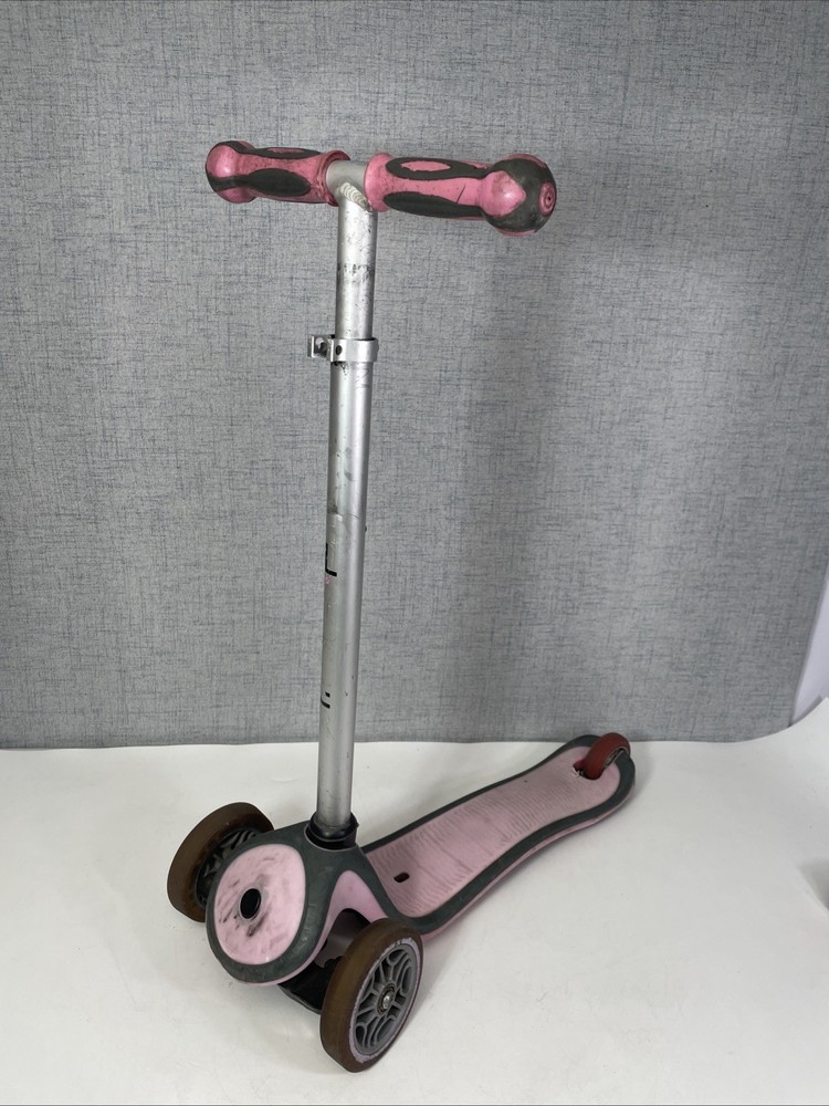 Vintage Globber Adjustable Pink Small Kick Scooter Solid Well Made Used