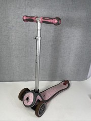 Vintage Globber Adjustable Pink Small Kick Scooter Solid Well Made Used