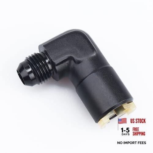 90 Degree 5/16″ Female EFI Electronic Fuel Injection Push-On 6AN to 5/16 Black