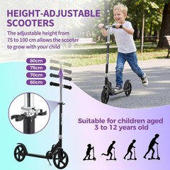 Urban Ride Kick Scooter for Kids Teens & Adults Ages 6+ Foldable Lightweight