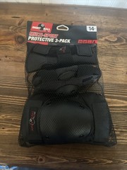 Eight Ball Multi Sport Pad Set 3-Pack Knee Elbow Wrist Protection Youth 14+