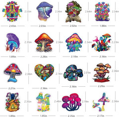 200 Pcs Stoner Psychedelic Stickers Vinyl Waterproof Trippy Stickers Dazzling De