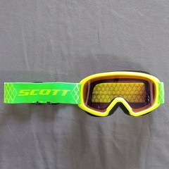 SCOTT Junior Witty Enhancer Snow Goggles Green/Yellow Frame Tinted Amber Lens