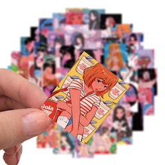 50pcs Cartoon Girls Sticker Pack For Water Bottle,Laptop,suitcase,Journaling