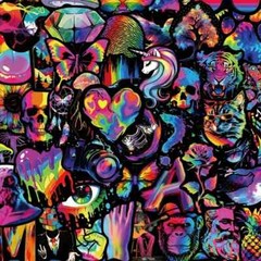 50 Cool Rainbow Graffiti Stickers for Laptop/Water Bottle/Phone Case