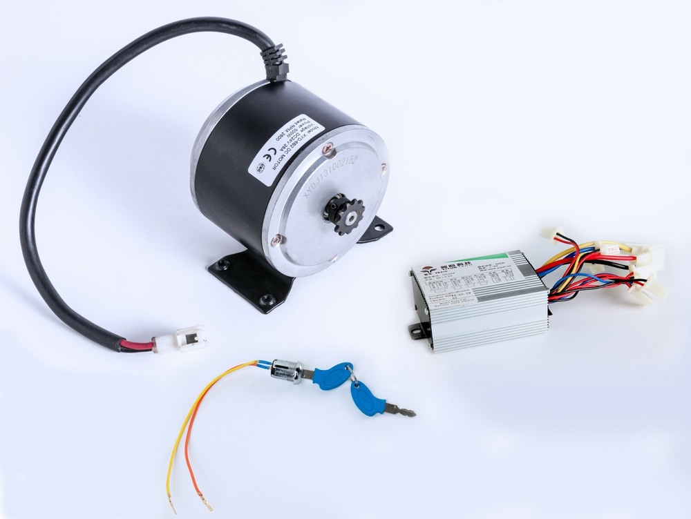Electric Motor Kit Crazy Cart 500 Watt 36V Over Volt Currie XYD-6B2+Controller