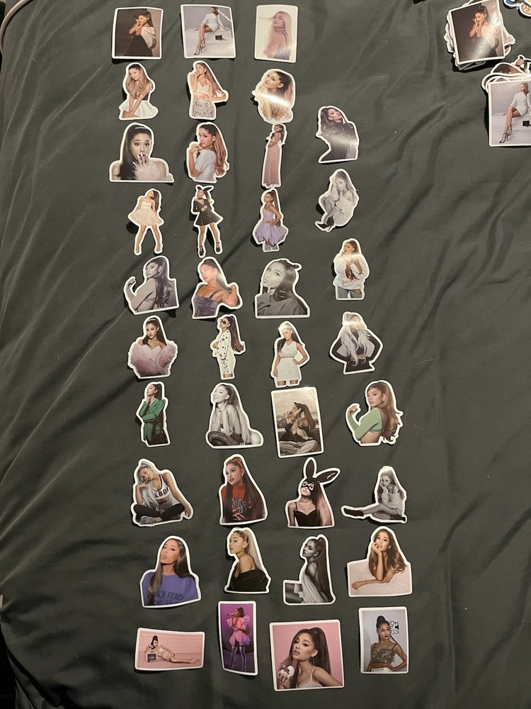 10 PCs Random ~2×2” Ariana grande stickers (unofficial) Vinyl Glossy Finish