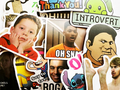 10-100 Throwback Memes and Funny References Sticker Pack Waterbottle Laptop