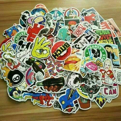 100/200/300/400 Random Skateboard Stickers bomb Laptop Luggage Decals Dope Lot