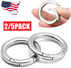 5Pcs Spring O Ring Open Key Leather Bag Strap Pendant Buckle Snap Clasp Clip USA