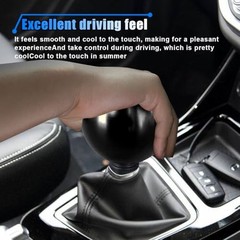 Car Round Ball Gear Shift Knob, Aluminum Alloy Gear Shift Stick Head for Black