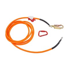 5/8in 16ft Flip Line Steel Wire Core Flipline Kit Tree Climbing Lanyard w/Lock
