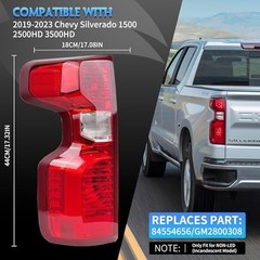 Driver Side Tail Light Assembly Compatible With Chevy Driver (LH) Side