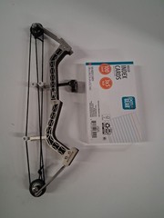 NEW ARCHERY SET Mini Compound Bow 10” Stainless Steel 10 ARROW LOT Shooting Gift