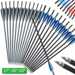 17/20 inch Archery Carbon Crossbow Bolts Half Moon Nock OD 8.8mm Arrows Hunting