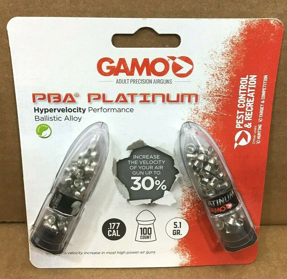 Gamo 632265454 PBA PLATINUM PELLETS .177 CAL. QTY OF 100 – C17