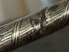 Antique Silver Circassian Riding Crop Nagaika with Concealed Blade 1890 To 1910