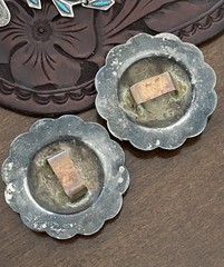 Antique 2″ Sterling Silver Loop Conchos Headstall Bridle
