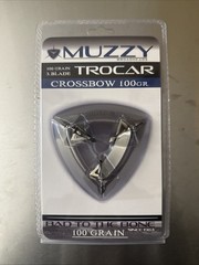 Muzzy Trocar Crossbow 100gr 3-Blade Fixed Broadheads Hunting Archery – NEW