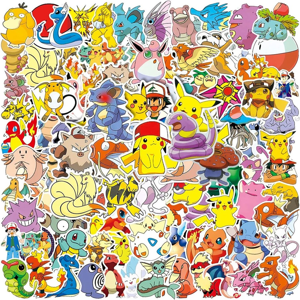 Cartoon Anime Stickers Kawaii for Kids Teen Scrapbook Laptop 100 Pc Waterproof