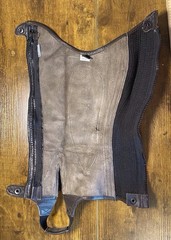 Ovation Leather Half Chaps Brown Medium Equestrian Riding Gear