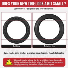 14×2.125 Solid Electric Bicycle Tire,14 x 2.125 Electric Bike Tire for Replac…