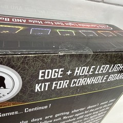 LED Cornhole Light Set for Board Edge & Hole Ring (White) Waterproof UltraBright