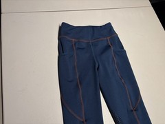 Dover Breeches Girls Small Blue Knee Horse Riding Sport Pants Polyester 20×22