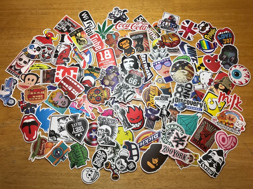 100 Skateboard Stickers bomb Vinyl Laptop Luggage Decals Dope Sticker Lot super