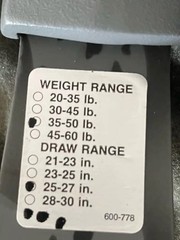 Silverhawk RH Compound Bow 35-50 lb Draw 25-27in Gray/Black Case