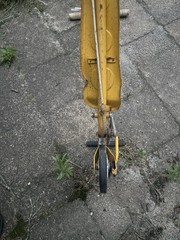 Vintage Yellow Honda Kick N Go Scooter Made in Japan 1970s