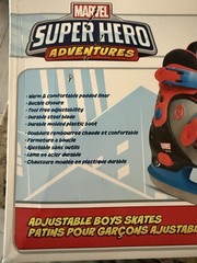 Marvel Super Hero Adventures Adjustable Unisex Kids Ice Skates Fits Sz 8-11year