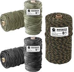 550LB Type III Military 100% Nylon Paracord Cord Rope 300 Feet Tube