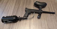 Tippmann Model 98 Semi Auto Paintball Gun w/ Barrel, Hopper ASG UltrAIR HPA Tank