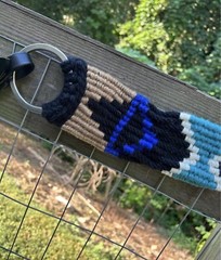 Blue And Black Multi String Mohair WOOL Western Breast Collar Horse Size Tack